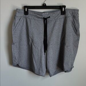 tek gear Women's Heather Gray Athletic Shorts with Black Drawstring